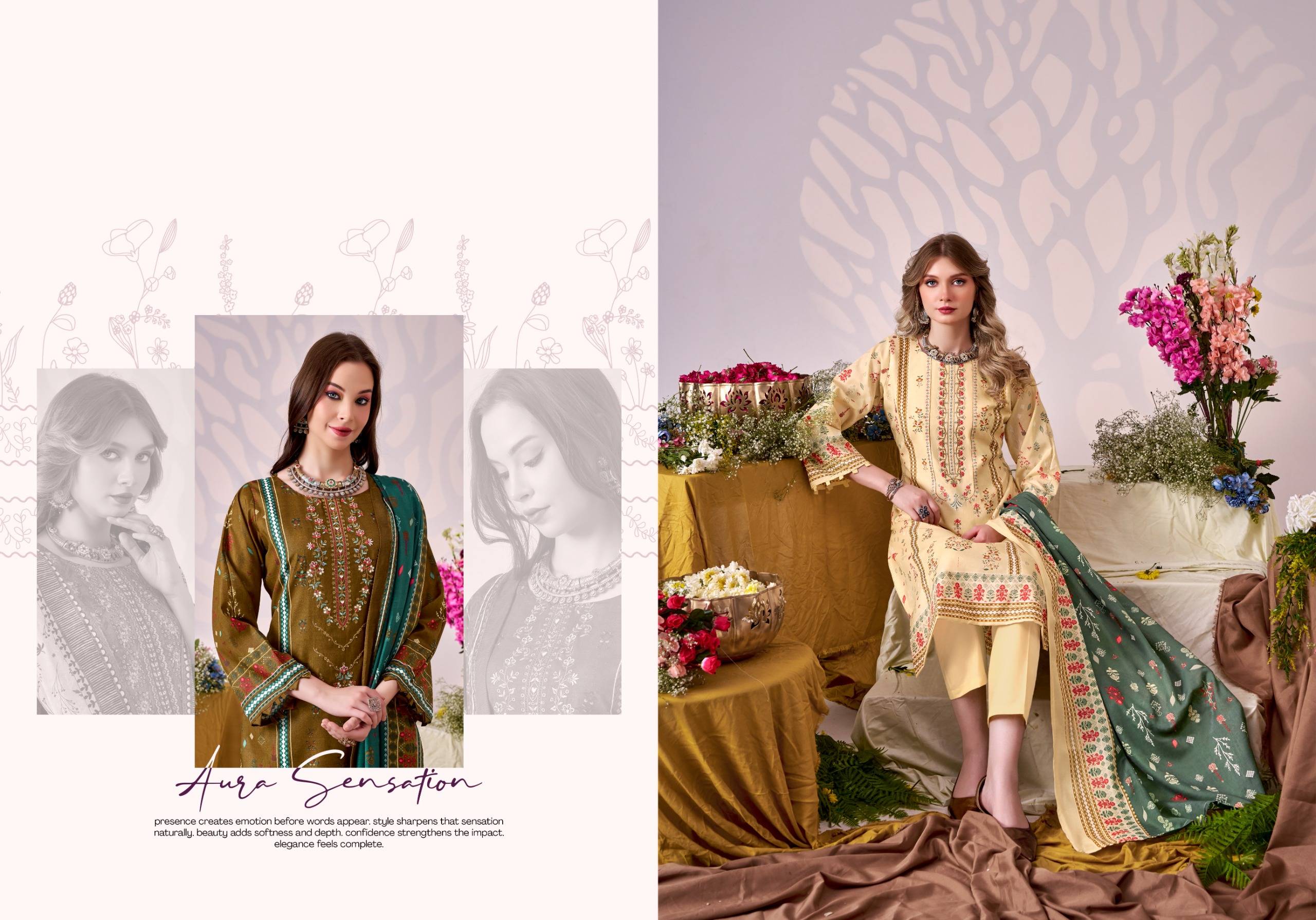 BIN KAREEM VOL 5 By ROMANI 1153-001 To 1153-008 Series Designer Suits Premium Soft Cotton Dresses At Wholesale Price